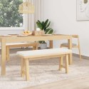 VidaXL Poduszka na ławkę Tkanina sherpa kremowy Głębokość 35 cm