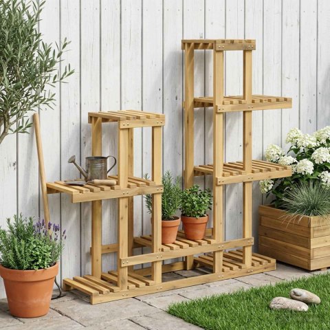 VidaXL Stojak na rośliny Biały 118 x 25 x 96,5 cm Lite Drewno Akacji