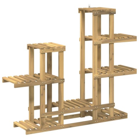 VidaXL Stojak na rośliny Biały 118 x 25 x 96,5 cm Lite Drewno Akacji