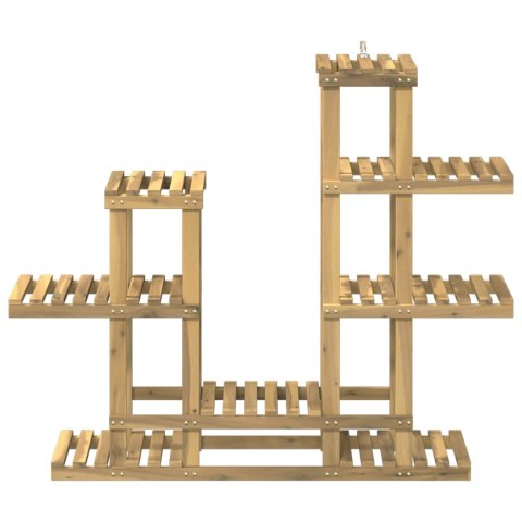 VidaXL Stojak na rośliny Biały 118 x 25 x 96,5 cm Lite Drewno Akacji