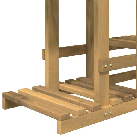 VidaXL Stojak na rośliny Biały 118 x 25 x 96,5 cm Lite Drewno Akacji