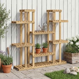 VidaXL Stojak na rośliny Biały 123 x 25 x 114,5 cm Lite Drewno Akacji