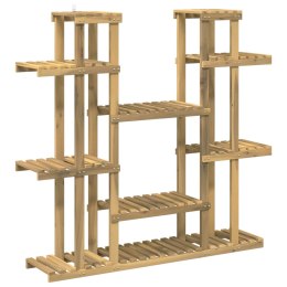VidaXL Stojak na rośliny Biały 123 x 25 x 114,5 cm Lite Drewno Akacji