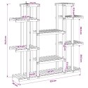 VidaXL Stojak na rośliny Biały 123 x 25 x 114,5 cm Lite Drewno Akacji