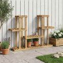 VidaXL Stojak na rośliny Biały 123 x 25 x 78,5 cm Lite Drewno Akacji