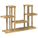 VidaXL Stojak na rośliny Biały 123 x 25 x 78,5 cm Lite Drewno Akacji