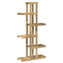 VidaXL Stojak na rośliny Biały 68 x 23,5 x 140 cm Lite Drewno Akacji