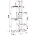 VidaXL Stojak na rośliny Biały 68 x 23,5 x 140 cm Lite Drewno Akacji