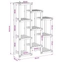 VidaXL Stojak na rośliny Biały 85 x 30 x 114,5 cm Lite Drewno Akacji