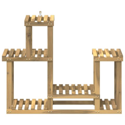 VidaXL Stojak na rośliny Biały 90 x 25 x 73 cm Lite Drewno Akacji