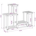 VidaXL Stojak na rośliny Biały 90 x 25 x 73 cm Lite Drewno Akacji
