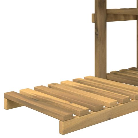 VidaXL Stojak na rośliny Biały 93 x 25 x 114,5 cm Lite Drewno Akacji