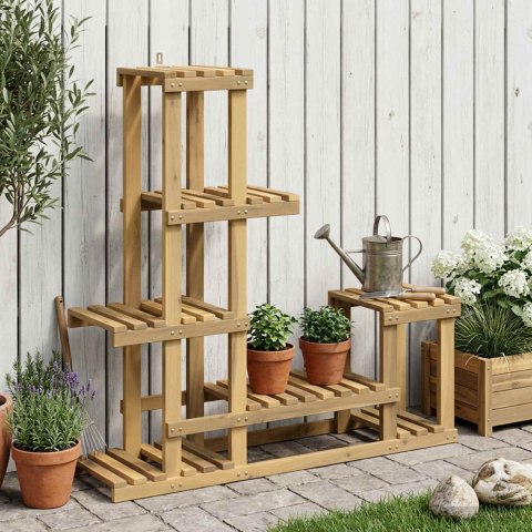 VidaXL Stojak na rośliny Biały 93,5 x 25 x 91,5 cm Lite Drewno Akacji