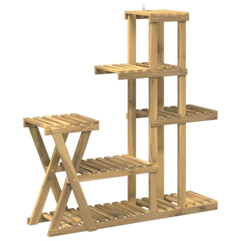 VidaXL Stojak na rośliny Biały 95 x 25 x 101,5 cm Lite Drewno Akacji
