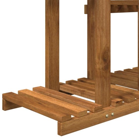 VidaXL Stojak na rośliny naturalny 123 x 25 x 114,5 cm