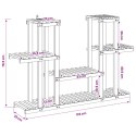 VidaXL Stojak na rośliny naturalny 123 x 25 x 78,5 cm