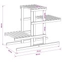 VidaXL Stojak na rośliny naturalny 82 x 36 x 60 cm Lite Drewno Akacji