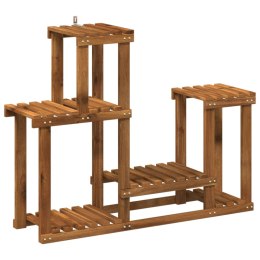 VidaXL Stojak na rośliny naturalny 90 x 25 x 73 cm Lite Drewno Akacji
