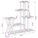 VidaXL Stojak na rośliny naturalny 95 x 25 x 101,5 cm
