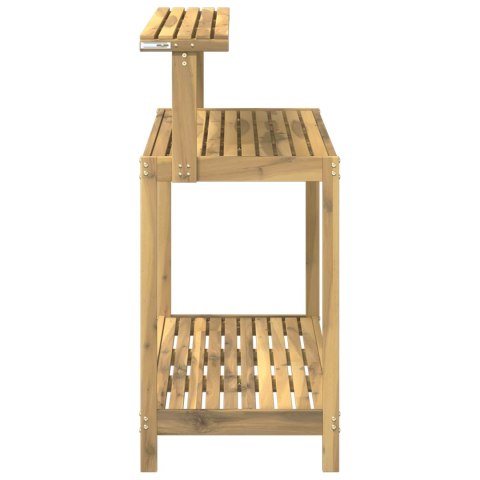 VidaXL Zewnętrzny stół do przesadzania 111,5 x 48,5 x 107 cm Biały