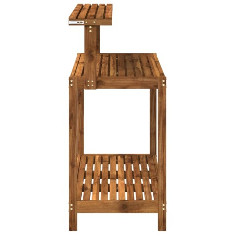 VidaXL Zewnętrzny stół do przesadzania 111,5 x 48,5 x 107 cm naturalny