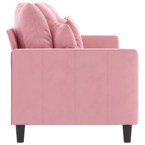 VidaXL Sofa 3-osobowa, różowa, 180 cm, obita aksamitem