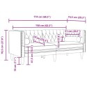 VidaXL 3-cz. wypoczynek Chesterfield z wałkami, brązowy, zamszowy