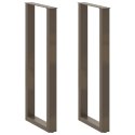 VidaXL Nogi do stołu barowego w kształcie litery U 2 szt. Naturalna stal 40x(110-111) cm Stal