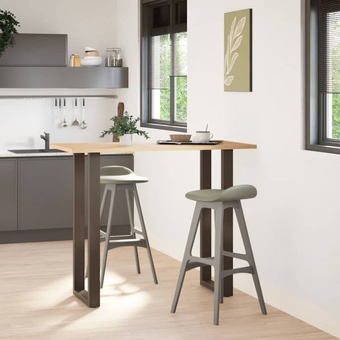 VidaXL Nogi do stołu barowego w kształcie litery U 2 szt. Naturalna stal 40x(110-111) cm Stal