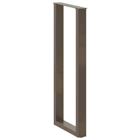 VidaXL Nogi do stołu barowego w kształcie litery U 2 szt. Naturalna stal 40x(110-111) cm Stal