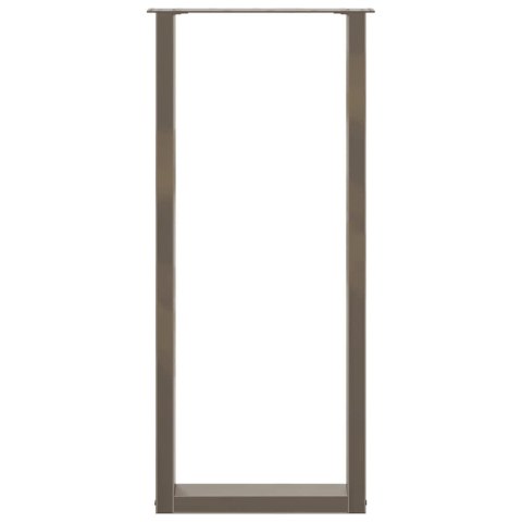 VidaXL Nogi do stołu barowego w kształcie litery U 2 szt. Naturalna stal 40x(110-111) cm Stal