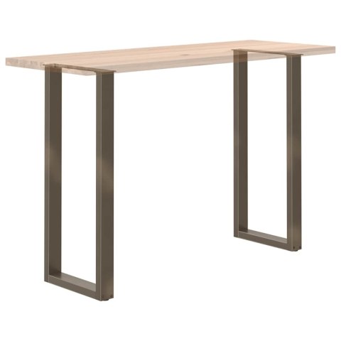 VidaXL Nogi do stołu barowego w kształcie litery U 2 szt. Naturalna stal 40x(110-111) cm Stal