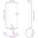 VidaXL Nogi do stołu barowego w kształcie litery U 2 szt. Naturalna stal 40x(110-111) cm Stal