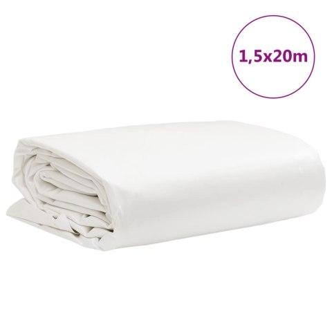 PLANDEKA PŁACHTA OKRYCIOWA OCHRONNA BIAŁA 1,5X20M 650G/M²