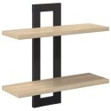 VidaXL Półki wiszące dąb Sonoma 40 x 15 x 40 cm Drewno inżynieryjne