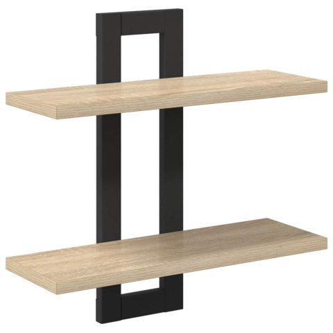 VidaXL Półki wiszące dąb Sonoma 40 x 15 x 40 cm Drewno inżynieryjne
