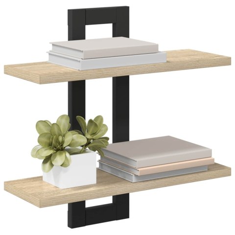 VidaXL Półki wiszące dąb Sonoma 40 x 15 x 40 cm Drewno inżynieryjne