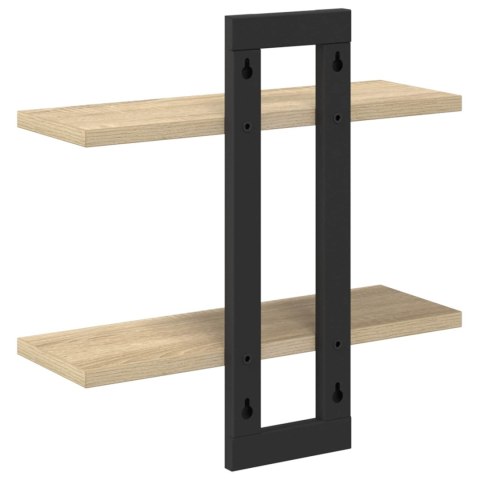 VidaXL Półki wiszące dąb Sonoma 40 x 15 x 40 cm Drewno inżynieryjne