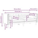 VidaXL Sofa Chesterfield z wałkami, trzyosobowa, bordowa, aksamit
