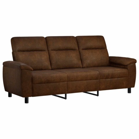 VidaXL Sofa brązowy 214 x 90 x 95 cm Skóra zamszowa
