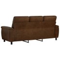 VidaXL Sofa brązowy 214 x 90 x 95 cm Skóra zamszowa