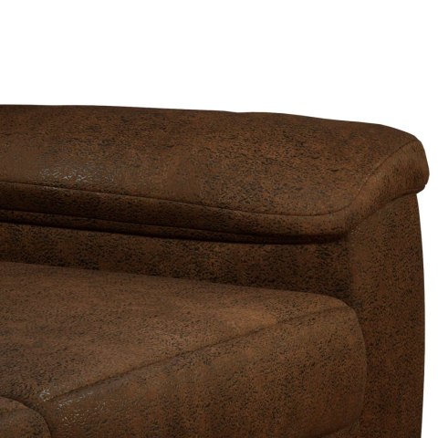 VidaXL Sofa brązowy 214 x 90 x 95 cm Skóra zamszowa