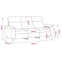 VidaXL Sofa brązowy 214 x 90 x 95 cm Skóra zamszowa