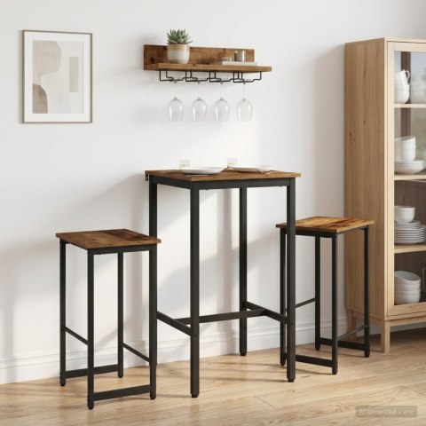 VidaXL Stołek barowy 2 szt. Stare drewno 40 x 32 x 64 cm