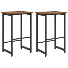 VidaXL Stołek barowy 2 szt. Stare drewno 40 x 32 x 64 cm