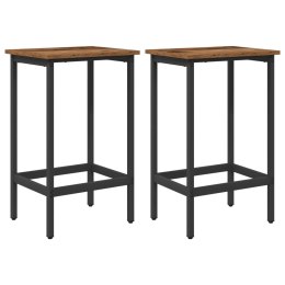VidaXL Stołek barowy 2 szt. Stare drewno 40 x 32 x 74 cm
