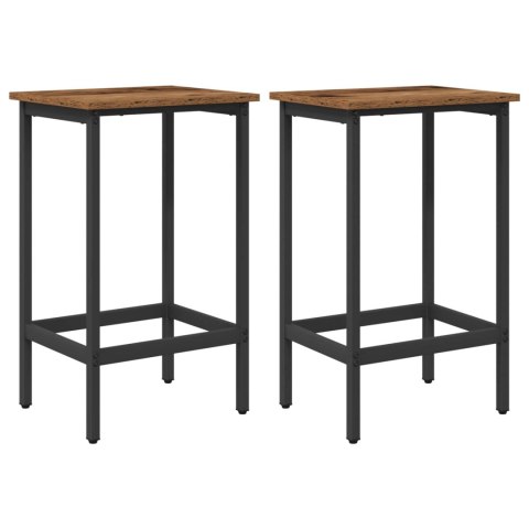 VidaXL Stołek barowy 2 szt. Stare drewno 40 x 32 x 74 cm