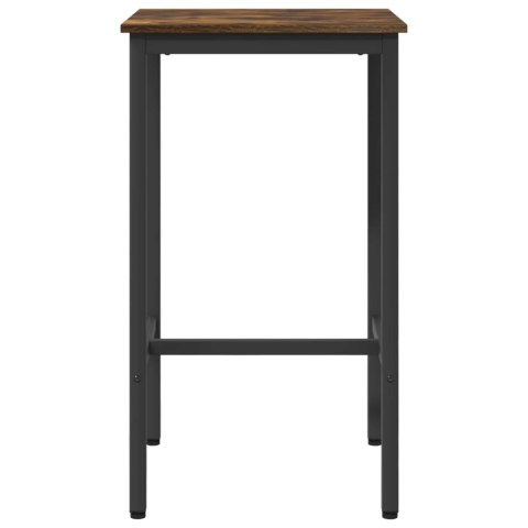 VidaXL Stół barowy 52 x 52 x 90 cm Drewno inżynieryjne Dąb wędzony