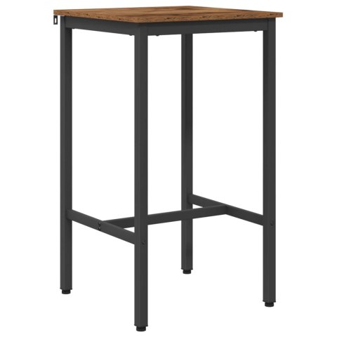 VidaXL Stół barowy 52 x 52 x 90 cm Drewno inżynieryjne Stare drewno