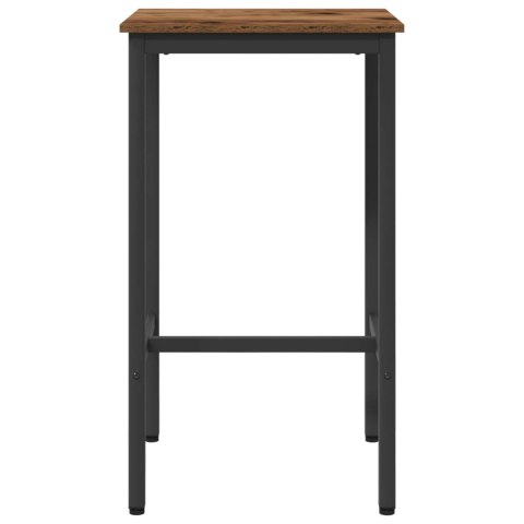 VidaXL Stół barowy 52 x 52 x 90 cm Drewno inżynieryjne Stare drewno